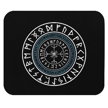 Discover Viking Runes Circle Mouse Pads