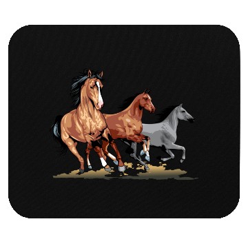 Discover Dynamic Running Horses Illustration Mouse Pads