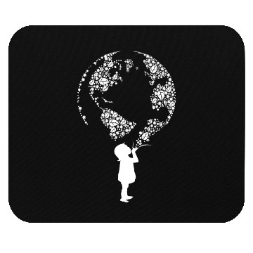 Discover Earth Day Child (white) Mouse Pads