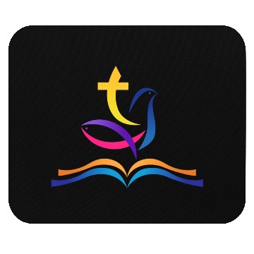 Discover religion dove fish cross Mouse Pads