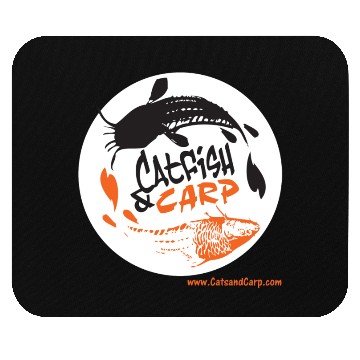 Discover Catfish and Carp Circle Logo Mouse Pads