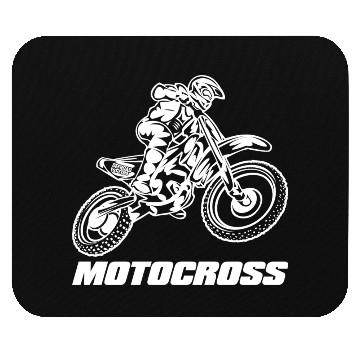 Discover Motocross Logo White Mouse Pads