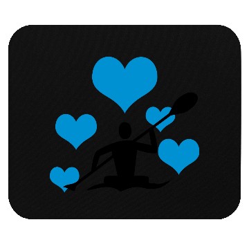 Discover Canoe with 5 hearts Mouse Pads