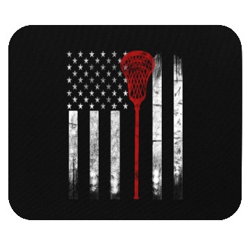 Discover Lacrosse Flag Mouse Pads