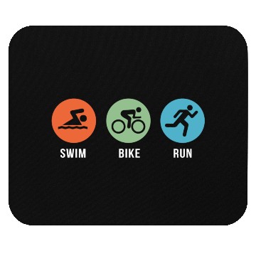 Discover Swim Bike Run Mouse Pads