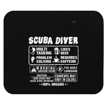 Discover SCUBA DRIVER diving and funny Mouse Pads