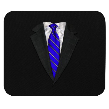 Discover Suit and Neck Tie Real Blue Mouse Pads
