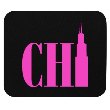 Discover Chicago - Neon Pink Mouse Pads