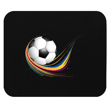 Discover Abstract football green colorful wave Mouse Pads