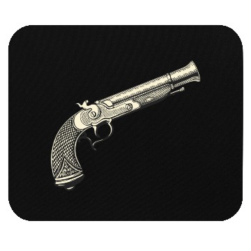 Discover Retro pirates gun design Mouse Pads