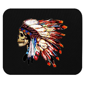 Discover skull headdress Mouse Pads