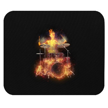 Discover Flaming Skeleton Drumer S Mouse Pads