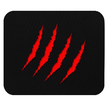 Discover red claws scratches Mouse Pads