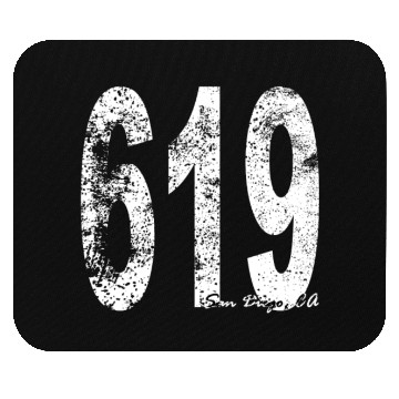 Discover Vintage San Diego Area Code 619 Mouse Pads