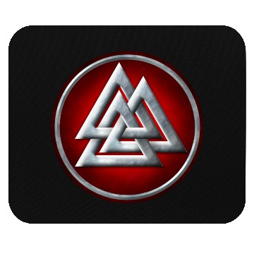 Discover Norse Valknut - Red Mouse Pads