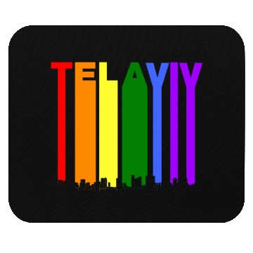 Discover Tel Aviv Israel Skyline Rainbow LGBT Gay Pride Mouse Pads