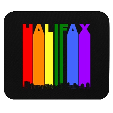 Discover Halifax Nova Scotia Skyline Rainbow Gay Pride Mouse Pads