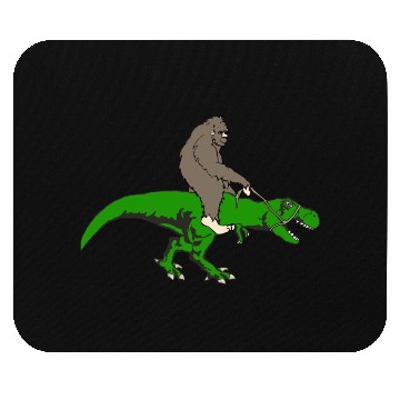Discover Bigfoot riding T rex Mouse Pads