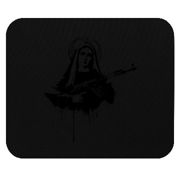 Discover Virgin Mary with Kalashnikovs AK47 Mouse Pads