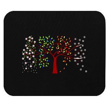 Discover four seasons tree Mouse Pads
