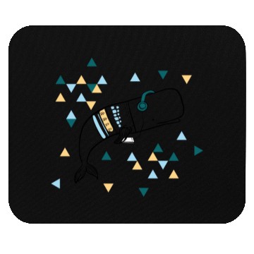 Discover Music Whale Mouse Pads