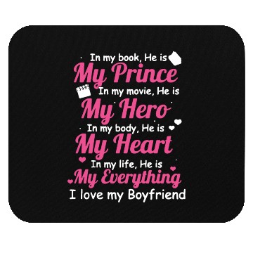 Discover I LOVE MY BOYFRIEND Mouse Pads