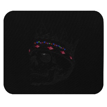Discover Royal Skull with Gems in Crown Mouse Pads