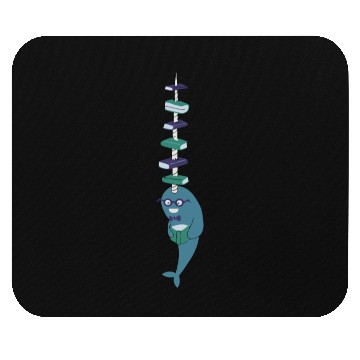 Discover Never Give a Narwhal a Library Card Mouse Pads