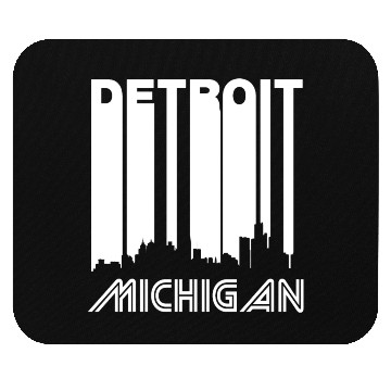 Discover Retro Detroit Skyline Mouse Pads
