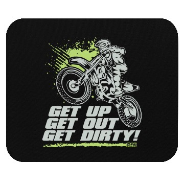 Discover Motocross Get Dirty Mouse Pads