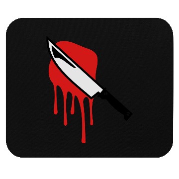 Discover bloody knife halloween Mouse Pads