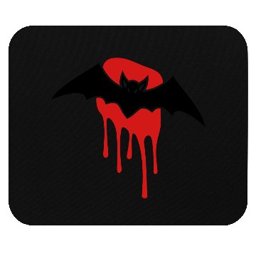 Discover Bat with blood stain Mouse Pads