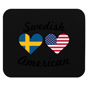 Discover Swedish American Flag Hearts Mouse Pads