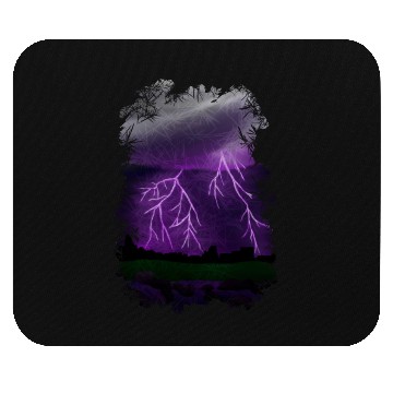 Discover Purple Lightning Scene Mouse Pads