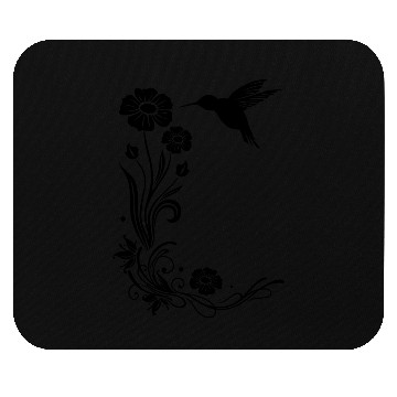 Discover Hummingbird, colibri with hibiscus Mouse Pads