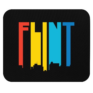 Discover Retro 1970's Style Flint Michigan Skyline Mouse Pads