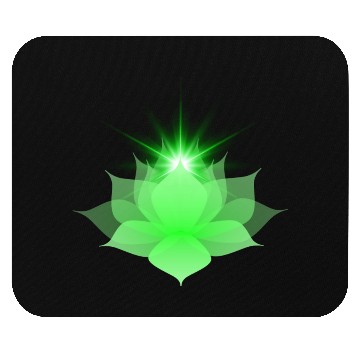 Discover Green Chakra Lotus Mouse Pads