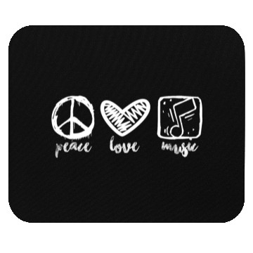 Discover Peace Love Music Mouse Pads