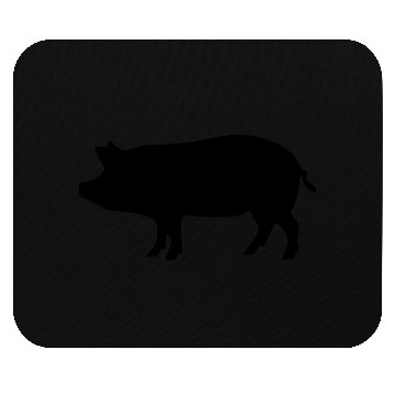 Discover Little Pig Pork Peggy Icon Black 1c Mouse Pads