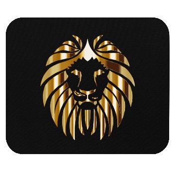 Discover Gold lion Mouse Pads
