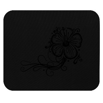 Discover Hibiscus flower with ornament Mouse Pads