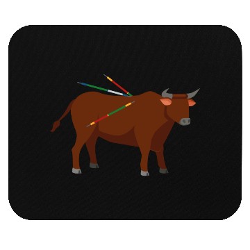 Discover bull with arrows Mouse Pads