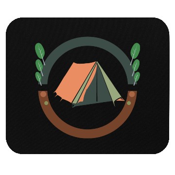 Discover camping logo Mouse Pads
