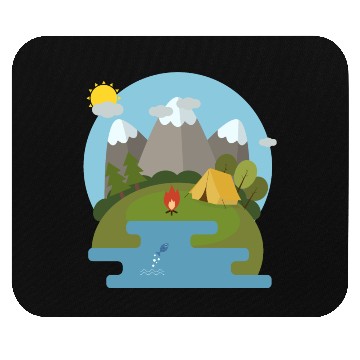 Discover camping nature Mouse Pads