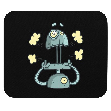 Discover Surprised robot Mouse Pads