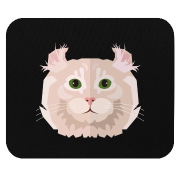Discover white cat Mouse Pads