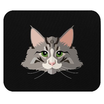 Discover grey cat Mouse Pads