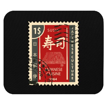 Discover japanese culture stamp Mouse Pads