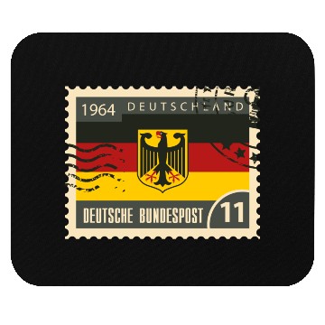 Discover germany post stamp Mouse Pads