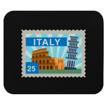 Discover italy post stamp Mouse Pads
